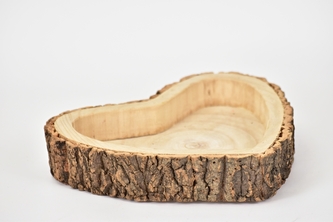 Dřevěný tác srdce Paulownia 23,5x22,5x4 cm