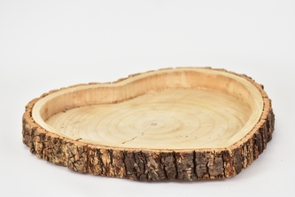 Dřevěný tác srdce Paulownia 37,5x37,5x4 cm