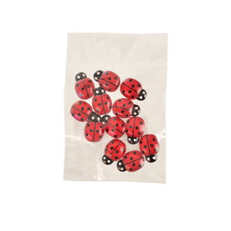 Přízdoba UH beruška nalepovací 12 ks pr. 2 cm