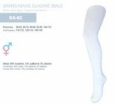 SCORPIO RA-02 Rajstopy bawełniane gładkie białe 68/74