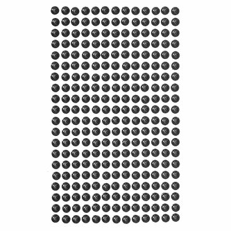 Perełki samoprzylepne black 6mm 260szt