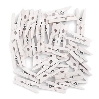 Klamerki mini white 30szt