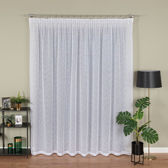 Dekorační dlouhá záclona s řasící páskou super REŽNÝ vzhled GLORIA bílá 300x250 cm (cena za 1 kus) MyBestHome