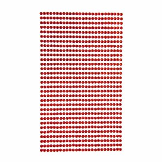 Kryształki samoprzylepne Red 3mm 806szt