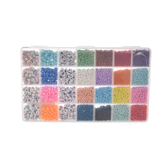 Kreativní sada navlékání korálků 28 barev 440 g