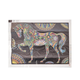 Kreativní sada diamant. malování kůň svítící 30x40 cm