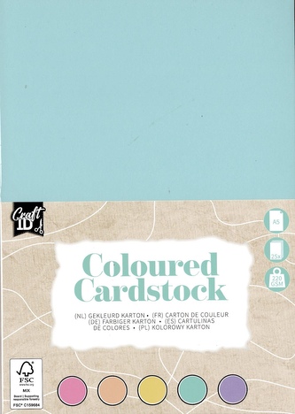 Barevný papír A5, 220g/m2 - 25 listů pastelové barvy