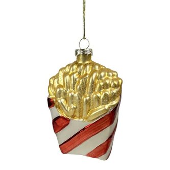 OZDOBA VÁNOČNÍ HRANOLKY 7X4X11,5CM SKLO