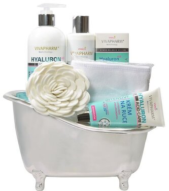 Vivaco Dárkové balení Hyaluron v dekorativní vaničce Vivaco Dárkové balení Hyaluron v dekorativní vaničce