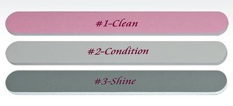 086 MAGNUM pilník na leštění nehtů 3 ks v sadě 14,5 cm