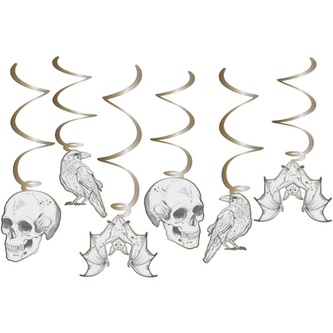 Halloweenská dekorace - spirály Creepy Halloween 6 ks