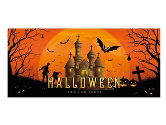 Halloween Banner, Strašidelný dům, 400x180cm