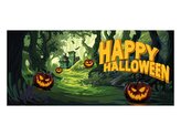 Halloween Banner, Strašidelný les, 400x180cm