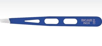 059 MAGNUM pinzeta šikmá silikonový povlak nerezová ocel 10 cm