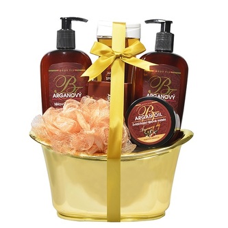 Vivaco Dárkové balení Argan v dekorativní vaničce Vivaco Dárkové balení Argan v dekorativní vaničce