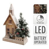 Domeček pod vánoční stromeček 44 cm s LED světlem
