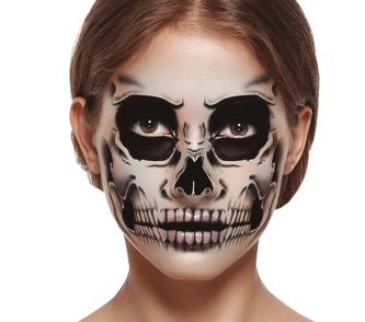 Tetování na obličej - kostlivec 30x14 cm