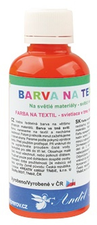 Barva na textil 50g - 2. ORANŽOVÁ