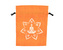 Dárkový stahovací pytlíček Jóga - oranžový - 11 x 14 cm