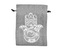 Dárkový stahovací pytlíček Hamsa - šedý - 8 x 11 cm