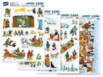 okenní fólie vánoce Josef Lada VA019 30x42cm 8885838