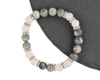 Náramek Růžovo-šedý