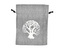 Dárkový stahovací pytlíček Strom života - šedý - 8 x 11 cm