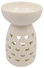 Aromalampa porcelánová bílá se srdíčky 14 cm