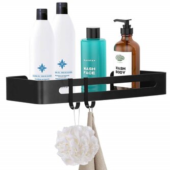 Nástěnná polička do koupelny 32,5 cm, černá SPRINGOS HA5180 Nástěnná polička do koupelny 32,5 cm, černá SPRINGOS HA5180