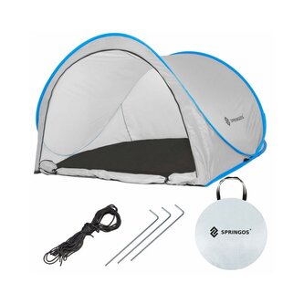 Samorozkládací plážový stan SPRINGOS MYRTLE šedý
