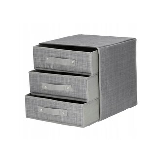 Úložný box se zásuvkami 30x30x30 cm SPRINGOS HA3018 šedý