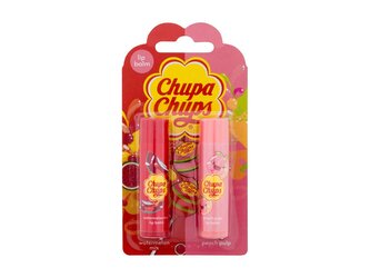 Chupa Chups Lip Balm balzám na rty 4 g Watermelon Mix + balzám na rty 4 g Peach Pulp