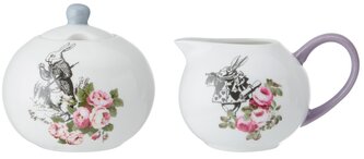 Porcelánová cukřenka a mléčenka Alice In Wonderland