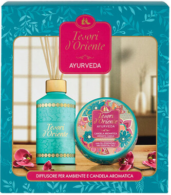 Tesori d'Oriente Ayurveda - difuzér s vonnými tyčinkami 250 ml + svíčka 109 g unisex