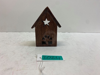 Domeček Mango wood 11x9,5x9,5 cm tmavě hnědý