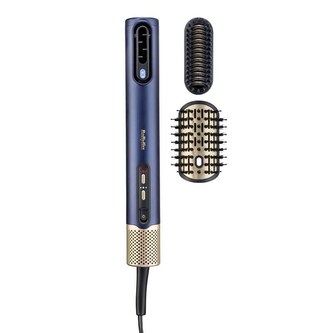 BaByliss AS6550E Air Wand fén na vlasy, 1600 W, Ionizace, 3 rychlosti, 4 teploty, modrá a zlatá BaByliss AS6550E Air Wand fén na vlasy, 1600 W, Ionizace, 3 rychlosti, 4 teploty, modrá a zlatá