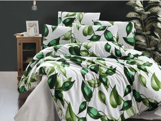 Bavlněný povlak na polštář 30x40 Leaves green