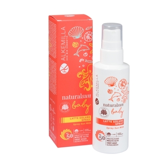Dětské mléko na opalování ve spreji s ochrannou SPF50+ BABY 150ml Alkemilla