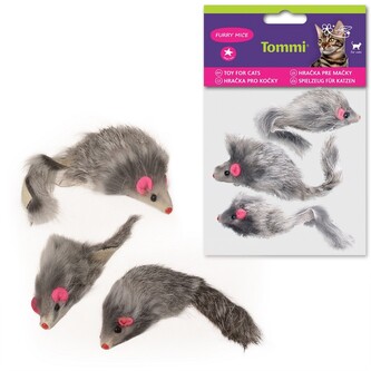 Myš střední chlupatá, 3x 6cm