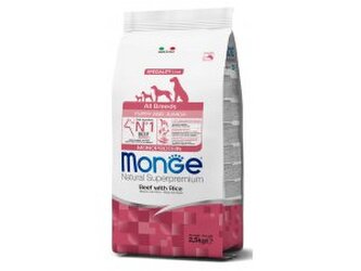 MONGE DOG Puppy & Junior, Hovězí 2,5kg 31/17