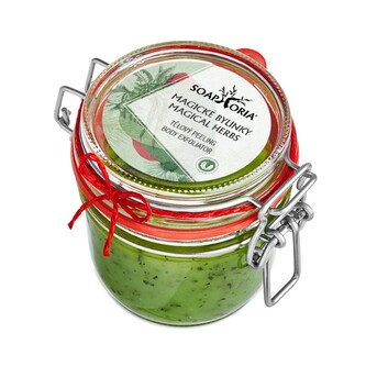 Organický solný tělový peeling Magické bylinky 255ml Soaphoria
