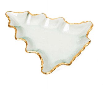 Vánoční servírovací talíř | ELSOY | zlaté zdobení | 29x26 cm | 831336