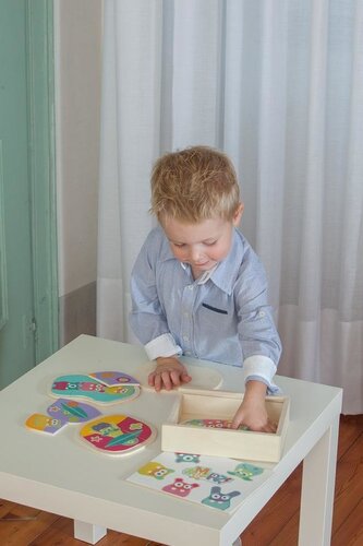 Zestaw 4 puzzli Kosmiczne Zwierzątka Sevi MRZ