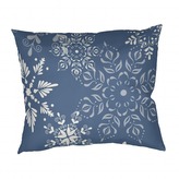 Dadka Povlak na polštář krep Snowflakes šedomodré 40x50 cm