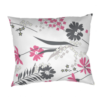 Dadka Povlak na polštář bavlna Agáta růžová na bílém 40x50 cm