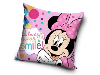 Carbotex Povlak na polštářek Minnie Always Smile 40x40 cm