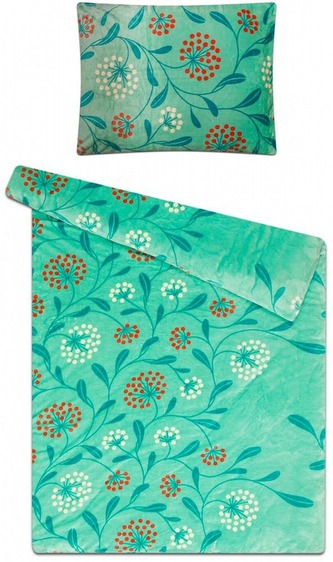 Svitap Povlečení mikroflanel Linda mentol 140x200, 70x90 cm