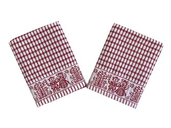 Svitap Utěrka froté FOLKLÓR červená 50x70 cm 2 ks