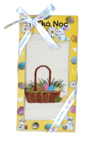 Praktik Dárkové balení utěrky Velikonoce košík 50x70 cm 1 ks