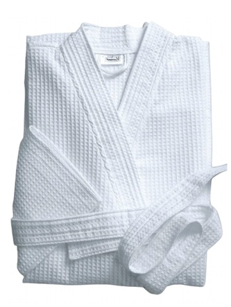 Praktik Vaflový župan bílá velikost L